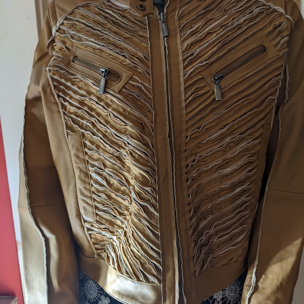 Pelle Pelle Princess Cut volup slashed leather jacket